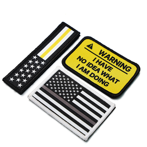 Étiquette de patch tissée personnalisable directe d'usine coudre sur le fer sur les patchs en gros Chine pour les vêtements - Product Image 3