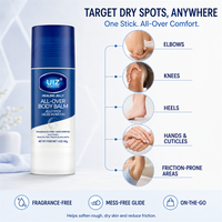 Baume hydratant anti-friction réparateur pour peaux sèches, non parfumé, cicatrisant, en stick, pour le corps, le visage et les pieds