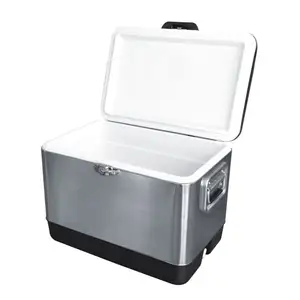 De laminación de acero refrigerador de hielo mesa de caja, precio de calidad de la caja del refrigerador