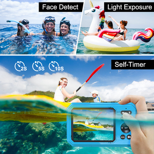 Caméra étanche, résistante aux chocs et à la poussière, double écran HD, vidéo selfie 4K, capteur 13MP pour utilisation <span class=keywords><strong>sous</strong></span> l'<span class=keywords><strong>eau</strong></span> - Product Image 3