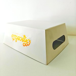 ถาดกระดาษสีขาว YBLPAK สำหรับใส่ขนม ช็อกโกแลต  เป็นมิตรกับสิ่งแวดล้อม ใช้แล้วทิ้ง เหมาะสำหรับเฟรนช์ฟรายส์ นาโชส์ ฮอทดอก ทาโก้ บาร์บีคิว ป๊อปคอร์น - Product Image 5