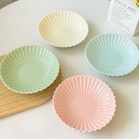 Joli petit bol et assiette en porcelaine modernes et simples, résistants au micro-ondes, bol à soupe créatif, plat tendance
