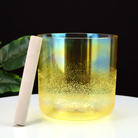 Bols sonores d'alchimie, ensembles de cristaux 432 Hz, instruments de guérison sonore pour les chakras, bol en cristal transparent, thérapie sonore au quartz, méditation