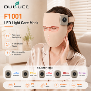 <span class=keywords><strong>Masque</strong></span> facial <span class=keywords><strong>LED</strong></span> BULUCE F1001 OEM, logo personnalisé, appareil de beauté facial en silicone, marque privée, équipement de soin du <span class=keywords><strong>visage</strong></span> rechargeable - Product Image 2