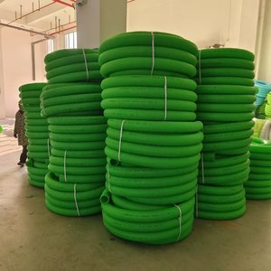Venta caliente 50m de largo DN90mm HDPE Tubo de ventilación corrugado de doble pared Flexible de alta presión PC Hierba Tubos de plástico verde - Product Image 2