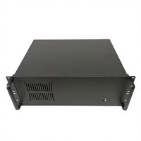 Boîtier de serveur industriel 4U de 19 pouces, profondeur réduite 300 mm, ATX, montage en rack, acier Onda avec fenêtre latérale, en stock