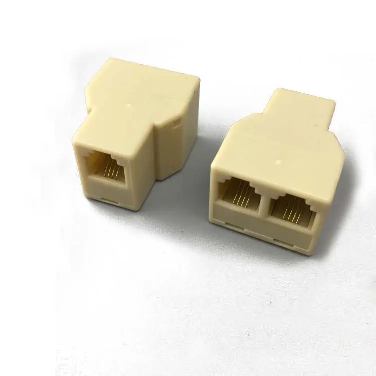 cantell RJ11 6P4C 1 to 1 Female to Female Two Way Telephone Splitter Converter Cable plug connector