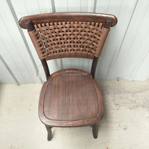 Chaise en bois d'orme empilable faite à la main avec dossier en rotin et corde pour la location événementielle et la <span class=keywords><strong>revente</strong></span> en gros - Product Image 2