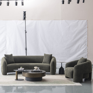 Fabricante de Muebles para Hoteles, Sofá Modular de Tela Curvo de Diseño para Eventos, de 3 y 4 Plazas, para Vestíbulo de Bodas - Product Image 1