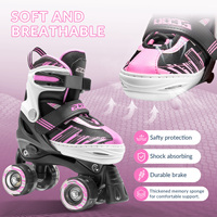 Patins à roulettes en ligne 4 roues pour enfant, roues PU lumineuses, roulements ABEC-7, prix usine