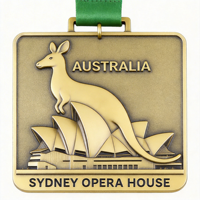 Médaille souvenir personnalisée de la ville de Sydney, écologique, en métal 3D, commémorative des monuments australiens, impression UV, gravure laser