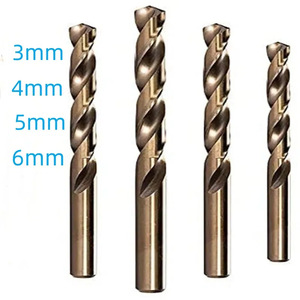 Guest Quality Twist Drill Bits 3 4 5 6mm Metric Jobbers Length Hex Shank For Nonferrous Metals - Product Image 1