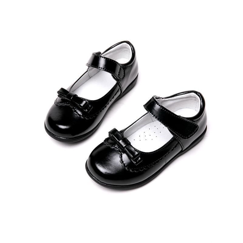Girls' Princess single shoes, middle school students' small black leather shoes perform and etiquette flower shoes