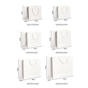 Bolsas de Papel Kraft Ecológicas Biodegradables Personalizadas de Lujo con Asas de Cinta, Resistentes al Microondas, para Regalos, Venta al Por Mayor LH - Product Image 3