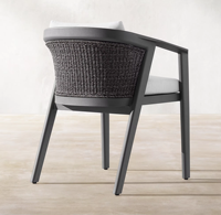 Chaise et table de jardin en aluminium pour restaurant, ensemble de salle à manger pour villa, 8-12 personnes