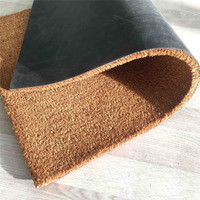 40*60cm Paillasson personnalisé en fibre de coco Paillasson avant en fibre de coco avec mot Come in the Coffee Is on Brown Paillasson imprimé logo personnalisé