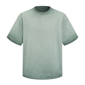 เสื้อยืดแขนสั้นผ้าฝ้ายแท้ 275 กรัม รุ่นใหม่ พร้อมเทคนิคการกระจาย<span class=keywords><strong>สี</strong></span>ที่ด้านหลังและขอบเสื้อแบบทำเก่า สำหรับผู้ชาย - Product Image 5