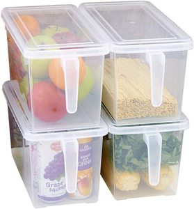 Kitchen Plastic Acrylic Fridge Food Organizer Storage Box Refrigerator Organizer Bins