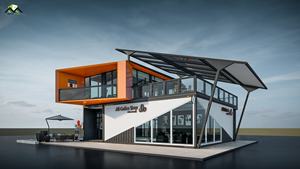 บ้านคอนเทนเนอร์หรูหราแบบกำหนดเองโครงสร้างเหล็กวิลล่าสำเร็จรูปสำหรับโรงแรมฤดูร้อนรีสอร์ทวันหยุด B & B ใช้ - Product Image 3