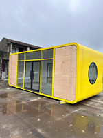 Cabane intelligente à énergie solaire, structure en aluminium, verre écologique, maison préfabriquée mobile moderne, mini-maison