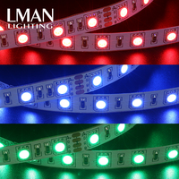SMD5050 RGB LED-Streifen 24V Flexibles Farbwechsel-Lichtband Hochhelle Dekorative Beleuchtung für TV Heim-/Gewerbenutzung IP65