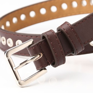 Cinturón de mujer de estilo coreano, novedad, fantástico, con ojales completos, venta al por mayor, cinturón de moda con decoración hueca y hebilla de aleación - Product Image 2