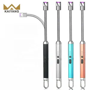 New Arrival Adjustable Freely Windproof Electronic Ignition Stick Wholesale Candle USB Lighter With Hook