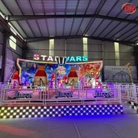Manège Rotatif Spatial avec Lumières LED Programmables pour Projet de Construction Permanente de Parc d'Attractions Familial Européen