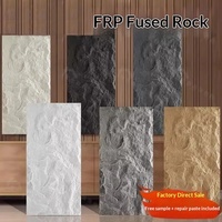 Dinding Latar Belakang Veneer Batu PU FRP Lava Rock, Granit Buatan Simulasi Lembaran Besar, Dinding Budaya untuk Eksterior Villa