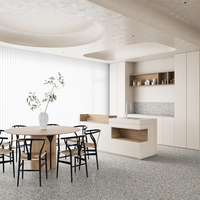 Carrelage en terrazzo rustique en porcelaine 600x600 800x800, aspect pierre antidérapant pour usage commercial intérieur/extérieur