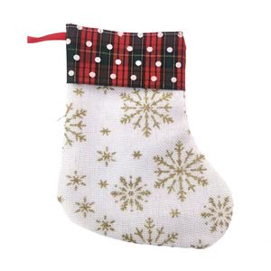 Chaussettes en lin personnalisables avec cordon de serrage pour les cadeaux de Noël, différents designs disponibles - Product Image 5