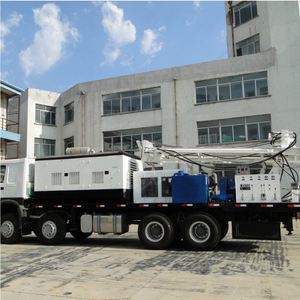 HJH Foreuse de puits d'eau portable montée sur camion, à moteur diesel, capacité de forage 200m, 18 tonnes, entraînement hydraulique par haut de gamme - Product Image 5