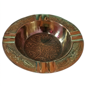 Brass <b>Ashtray</b> Decorative <b>Ashtray</b> Handmade Vintage Style Cigarette Ash Holder <b>for</b> Home Office Bar Restaurant Patio Tabletop Smoki - Product Image 1