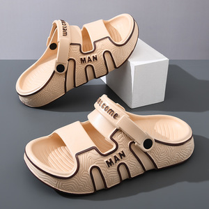 Pantoufles d'été à semelles épaisses et antidérapantes pour hommes, sandales de plage respirantes et résistantes à l'usure, taille 40 41 42 43 44 45 - Product Image 1