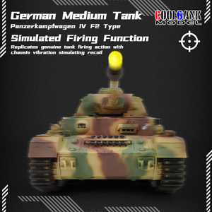 COOLBANK 1/16 Panzer IV <span class=keywords><strong>allemand</strong></span> Ausf. Tank moyen télécommandé F2, modèle de collection pour les passionnés de chars de la Seconde Guerre mondiale, MT - Product Image 4