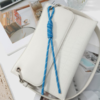En gros, Cordon tressé en polyester réglable pour porte-clés de voiture, breloques de sac et accessoires de porte-clés DIY, Style Instagram