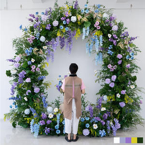 Arreglo Floral para Arco de Boda LANJO 5d, Fondo de Rosas de Seda, Camino de Flores Coloridas, Set de Arco para Fondo de Boda - Product Image 1