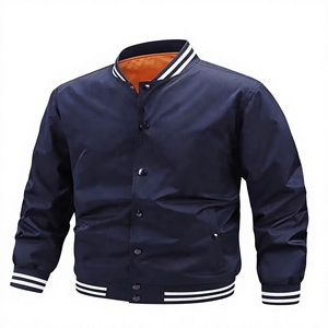Chaqueta Bomber Azul Marino Personalizada OEM, Estilo Casual, Cuello Camisero, Corte Regular, Material de Poliéster, Prenda de Moda - Product Image 1