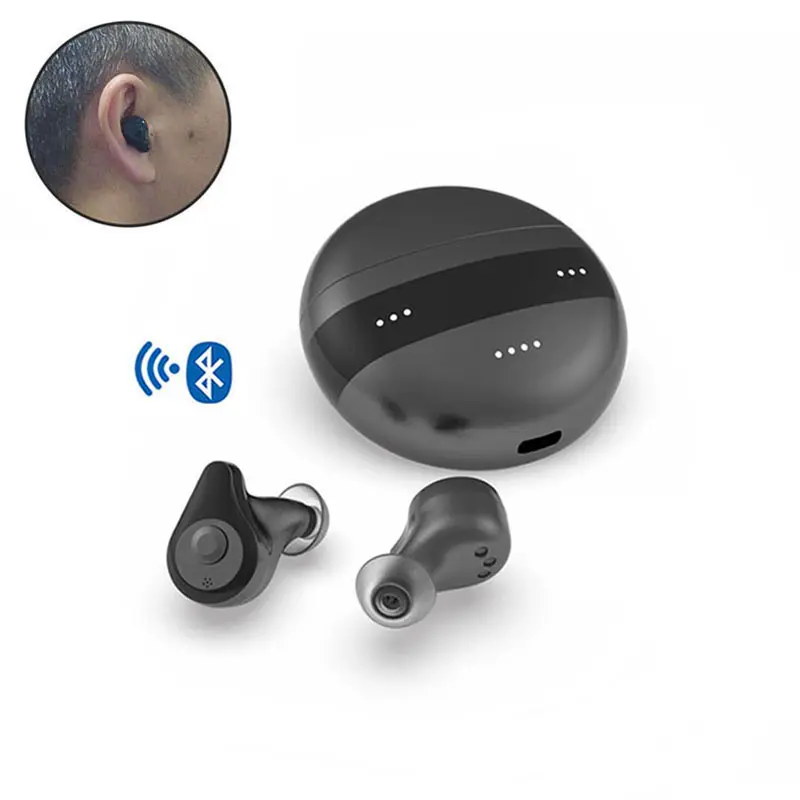 Gesundheits wesen liefert intelligentes Hörgerät Digitales Bluetooth USB Wiederauf ladbare ITE-Hörgeräte Ohr gerät für das Hören