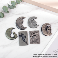 Sculpture artisanale en obsidienne dorée et argentée de haute qualité, 3-5 cm, thème lune, hibou, animal, œil de dragon, pour décoration énergétique, cadeau en cristal