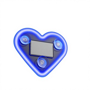 Nuevas 2 Luces LED Solares Decorativas para Coche, Luz Ambiental para Ventana, RGB, Cinco Modos, Forma de Corazón, Lámpara de 6V - Product Image 2