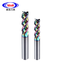 Fraise à queue en carbure avec revêtement DLC, 3 dents, haute brillance, pour aluminium, pour machine-outil CNC
