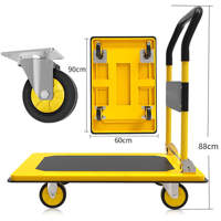 Mracking Transporteurs de plaques d'acier Remorques Chariots à petite plate-forme pour tirer des marchandises