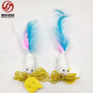 Giocattoli interattivi per animali domestici da appendere con corda elastica retrattile giocattoli per gatti per gioco di gattini e divertimento giocattolo per gatti di peluche - Product Image 2