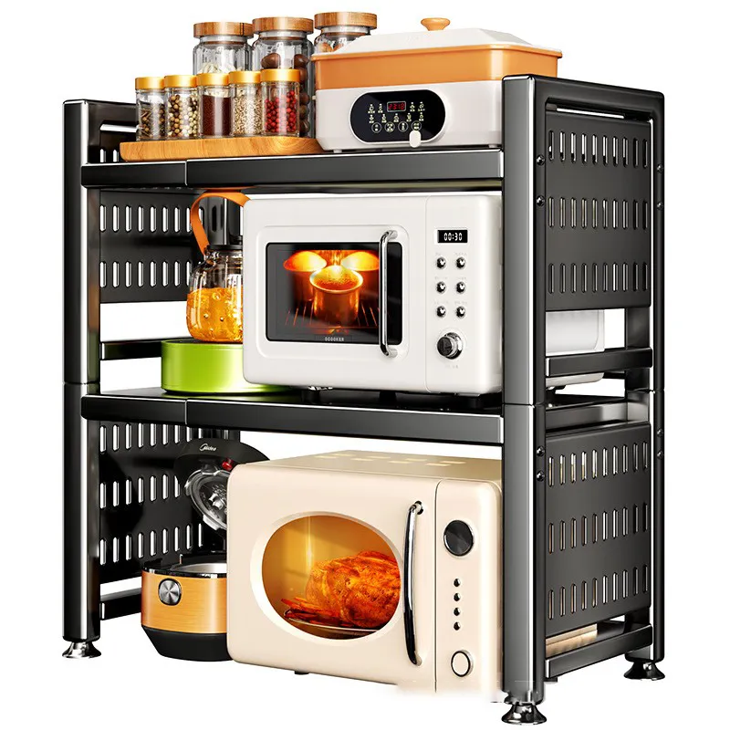 2024 novo design suporte de cozinha organizadores de armazenamento máquina de café eletrodomésticos fritadeira ar forno padeiros prateleira rack