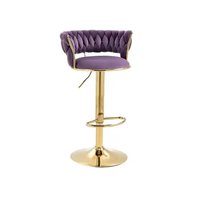 Chaise de salon de coiffure en métal avec pompe hydraulique, repose-pieds réglable, design contemporain, pour hôpital, hôtel, école, cuisine, atelier