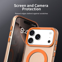 Coque de téléphone portable antichoc mate anti-traces de doigts couleur bonbon pour iPhone 15 Pro Max, étui magnétique pour iPhone 17