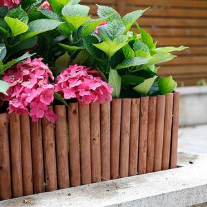 Clôture courte en bois de jardin Bordure de paysage extérieure Bordure décorative flexible Clôture en rouleau en bois pour cour pelouse - Product Image 4