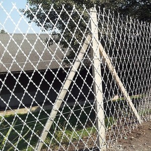 Panel de maquinilla de afeitar soldada malla de diamante Alambre de afeitar recto de alta seguridad rollos de <span class=keywords><strong>concertina</strong></span> afilados bobina espiral valla de seguridad transfronteriza - Product Image 4