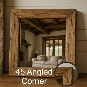 Custom Solid Wood Framed <strong>Rustic</strong> <strong>Bathroom</strong> <strong>Vanity</strong> Mirror Handmade Decorative OEM Customizable - Product Image 2